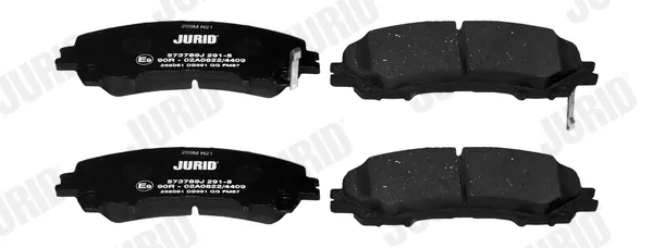 Передние тормозные колодки 573789J Jurid/Bendix