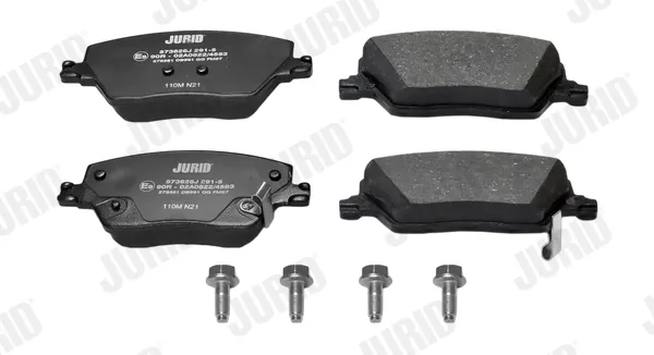 Передние тормозные колодки 573626J Jurid/Bendix