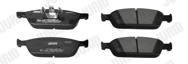 Передние тормозные колодки 573460J Jurid/Bendix