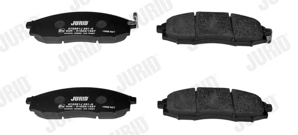 Передние тормозные колодки 572551J Jurid/Bendix