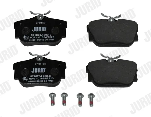 Задние тормозные колодки 571875J Jurid/Bendix