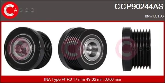 Шкив генератора CCP90244AS Casco