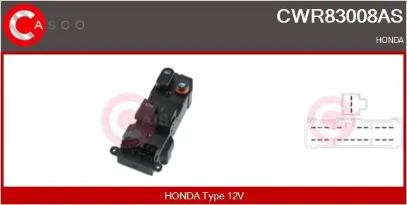 Кнопочный блок управления стеклоподъемником передний левый CWR83008AS Casco