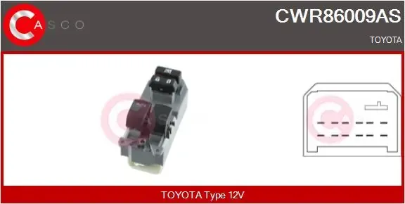 Кнопочный блок управления стеклоподъемником передний левый CWR86009AS Casco