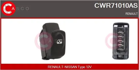 Кнопка стеклоподъемника передняя CWR71010AS Casco