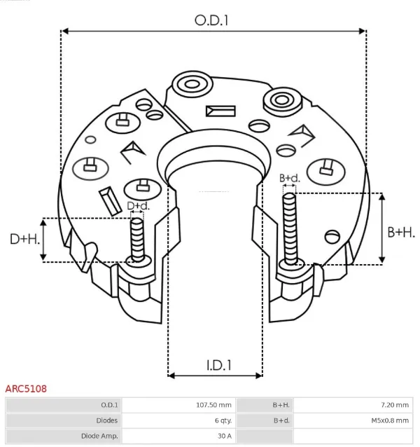 Выпрямитель генератора на Mazda 323 F V BA