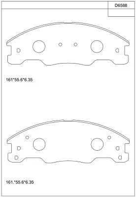 Передние тормозные колодки KD6588 Asimco