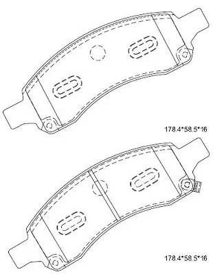 Передние тормозные колодки KD6341 Asimco