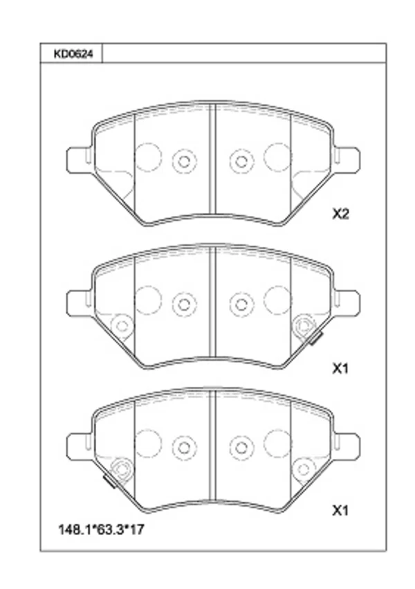 Передние тормозные колодки T153501081 Chery