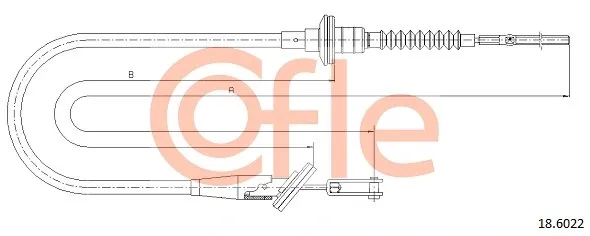 Трос сцепления 186022 Cofle