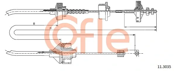 Трос сцепления 113035 Cofle
