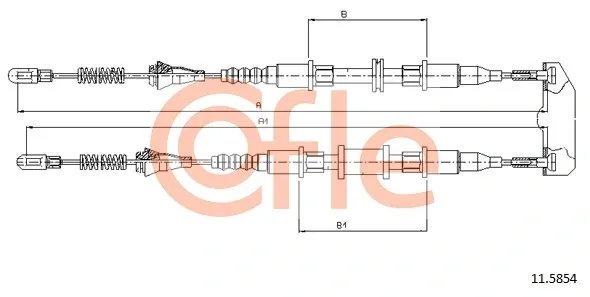 Задний трос ручника 115854 Cofle