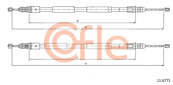 Задний трос ручника 116771 Cofle