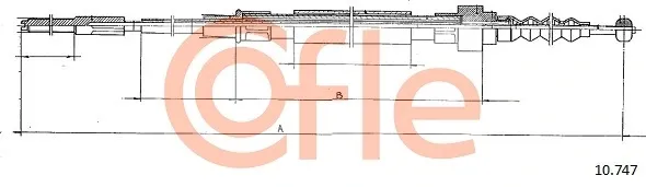 Задний трос ручника AD550236 Adriauto
