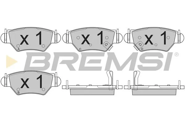 Задние тормозные колодки BP2812 Bremsi