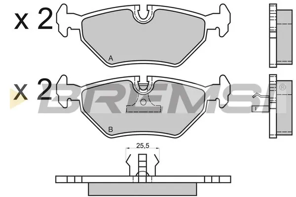 Задние тормозные колодки BP2415 Bremsi