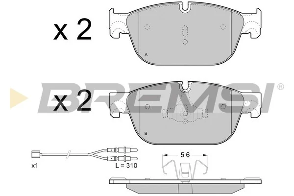 Передние тормозные колодки BP3432 Bremsi