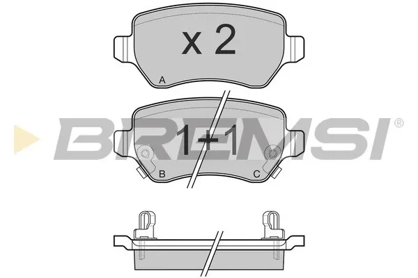 Задние тормозные колодки BP3027 Bremsi