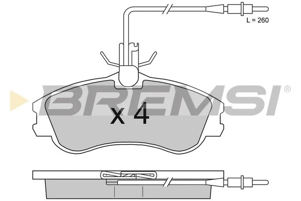 Передние тормозные колодки BP2711 Bremsi