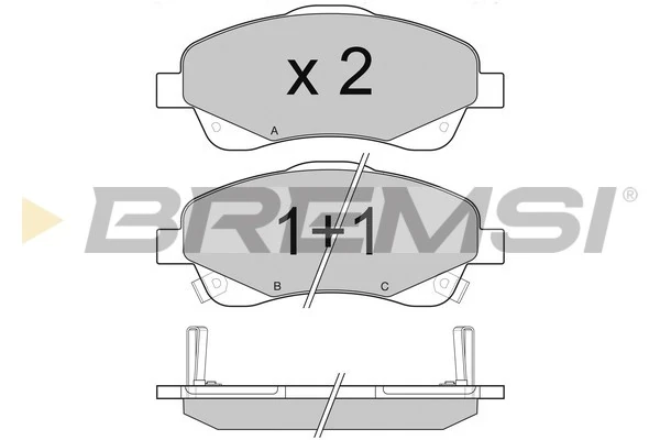 Передние тормозные колодки BP3094 Bremsi