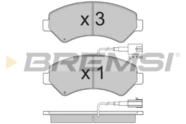 Передние тормозные колодки BP3323 Bremsi