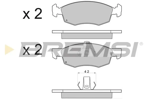 Передние тормозные колодки BP2951 Bremsi