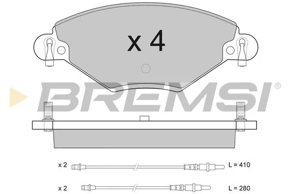 Передние тормозные колодки BP2939 Bremsi