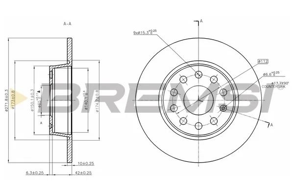 Тормозные диски CD7895S Bremsi