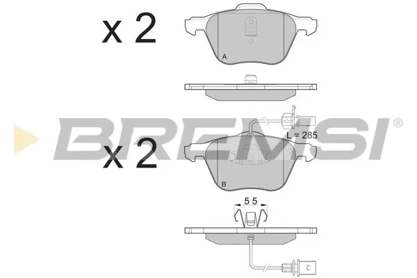 Передние тормозные колодки BP3076 Bremsi