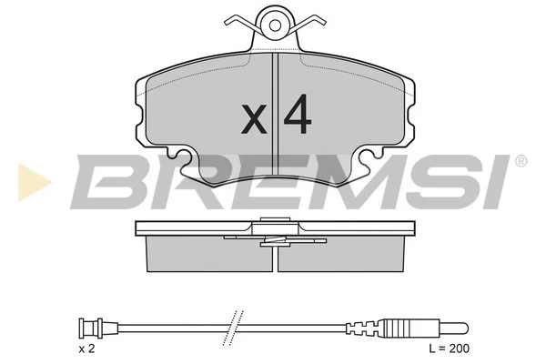 Передние тормозные колодки BP2590 Bremsi