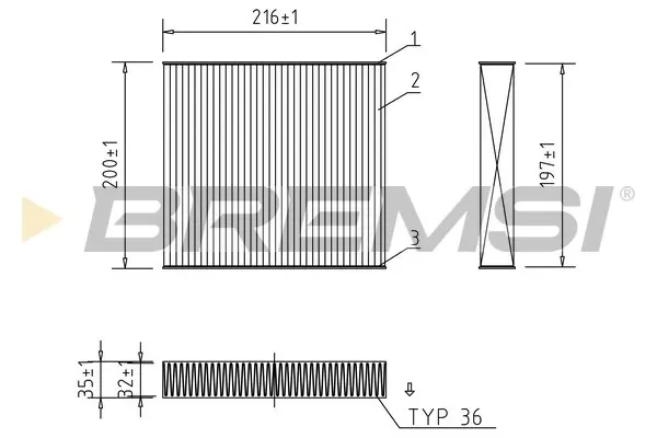 Фильтр салона FC2572 Bremsi