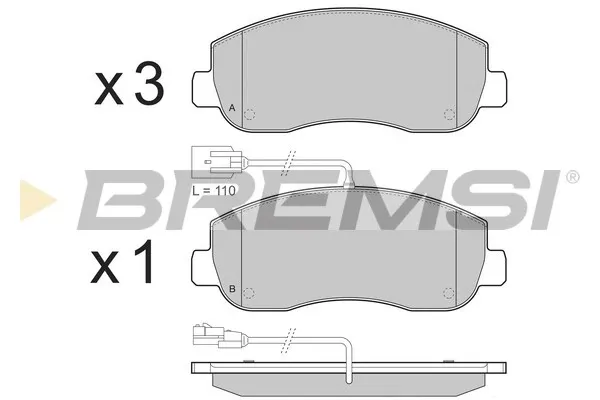 Передние тормозные колодки BP3439 Bremsi