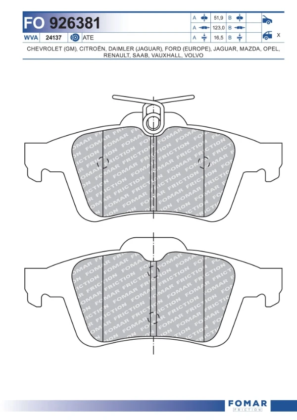 Колодки дисковые Mercedes 4634205600