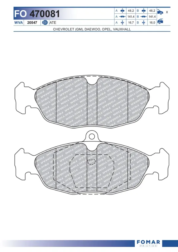 Купить 93192639 Opel Колодки тормозные