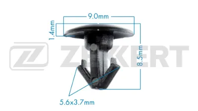Клипса уплотнителя двери ZEKKERT BE2676