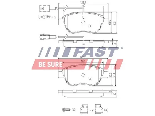 Передние тормозные колодки FT29112 Fast