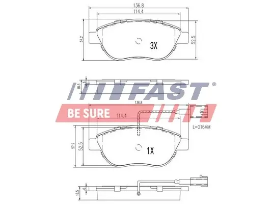 Передние тормозные колодки FT29113 Fast