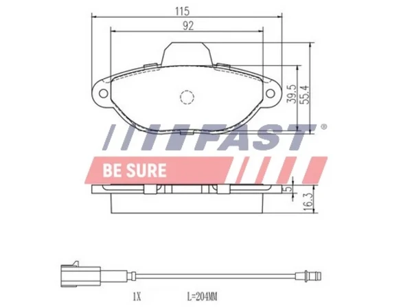 Колодки тормозные задние дисковые FAST FT29084
