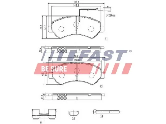 Передние тормозные колодки FT29132 Fast