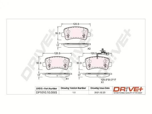 Задние тормозные колодки DP1010100065 Dr!ve+