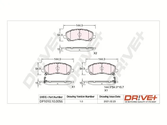 Передние тормозные колодки DP1010100056 Dr!ve+