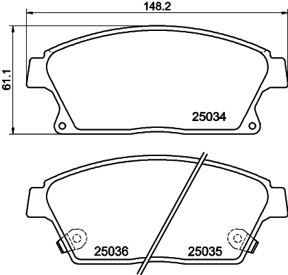 Передние тормозные колодки NP6073 Nisshinbo