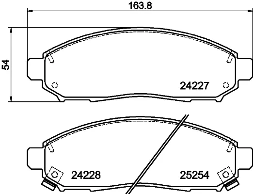Передние тормозные колодки NP2082 Nisshinbo