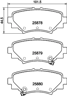 Задние тормозные колодки NP5035 Nisshinbo