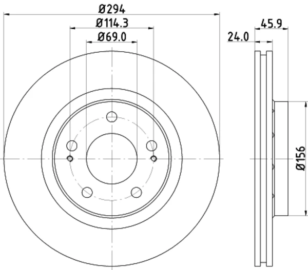 Передние тормозные диски ND3044K Nisshinbo