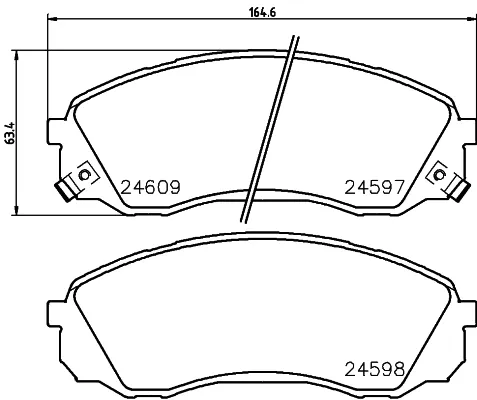 Передние тормозные колодки NP6005 Nisshinbo