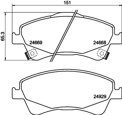 Передние тормозные колодки NP1119 Nisshinbo