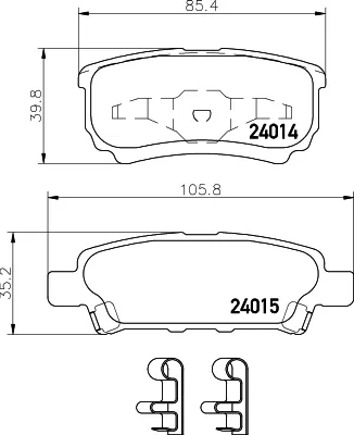 Задние тормозные колодки NP3011 Nisshinbo