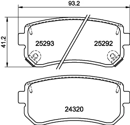 Задние тормозные колодки NP6069 Nisshinbo