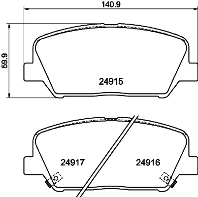 Передние тормозные колодки NP6047 Nisshinbo